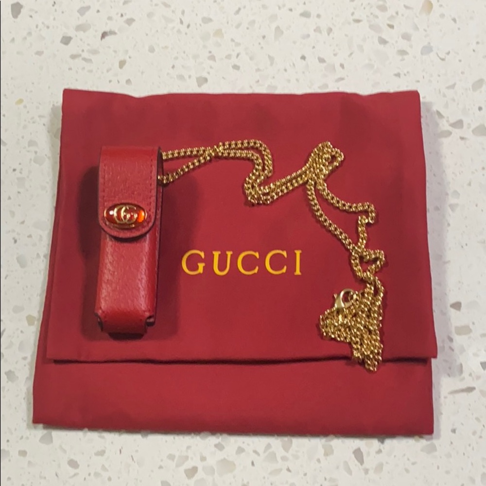 Gucci Lipstick Necklace-Sold Out